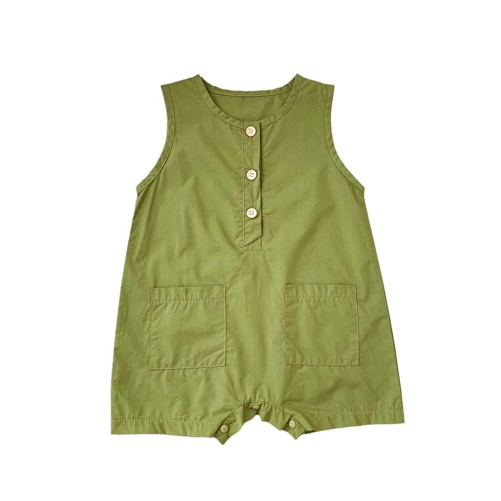 Áo liền quần không tay đáng yêu cho trẻ sơ sinh từ 0 - 24 tháng tuổi