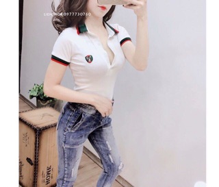 Áo phông nữ cổ đức viền GC