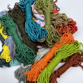 [Bó 10 mét]  Dây cotton macrame nhiều màu - 3mm - Sợi 3 xoắn