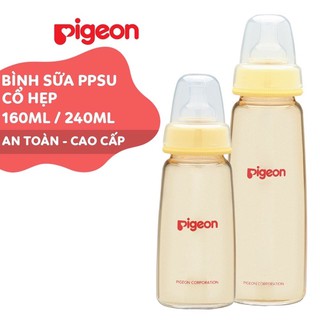  Bình sữa PPSU cổ hẹp Pigeon 160ml /240ml