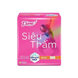 Băng Vệ Sinh Diana Siêu Thấm Maxi Không Cánh (Gói 8 Miếng) date mới
