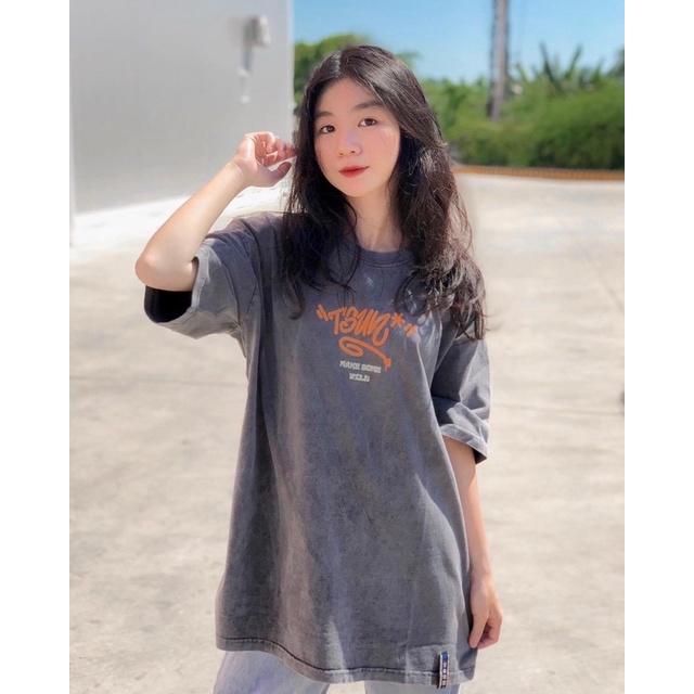 Áo wash xám TSUN tay lỡ / Nam nữ unisex - Jejul.store