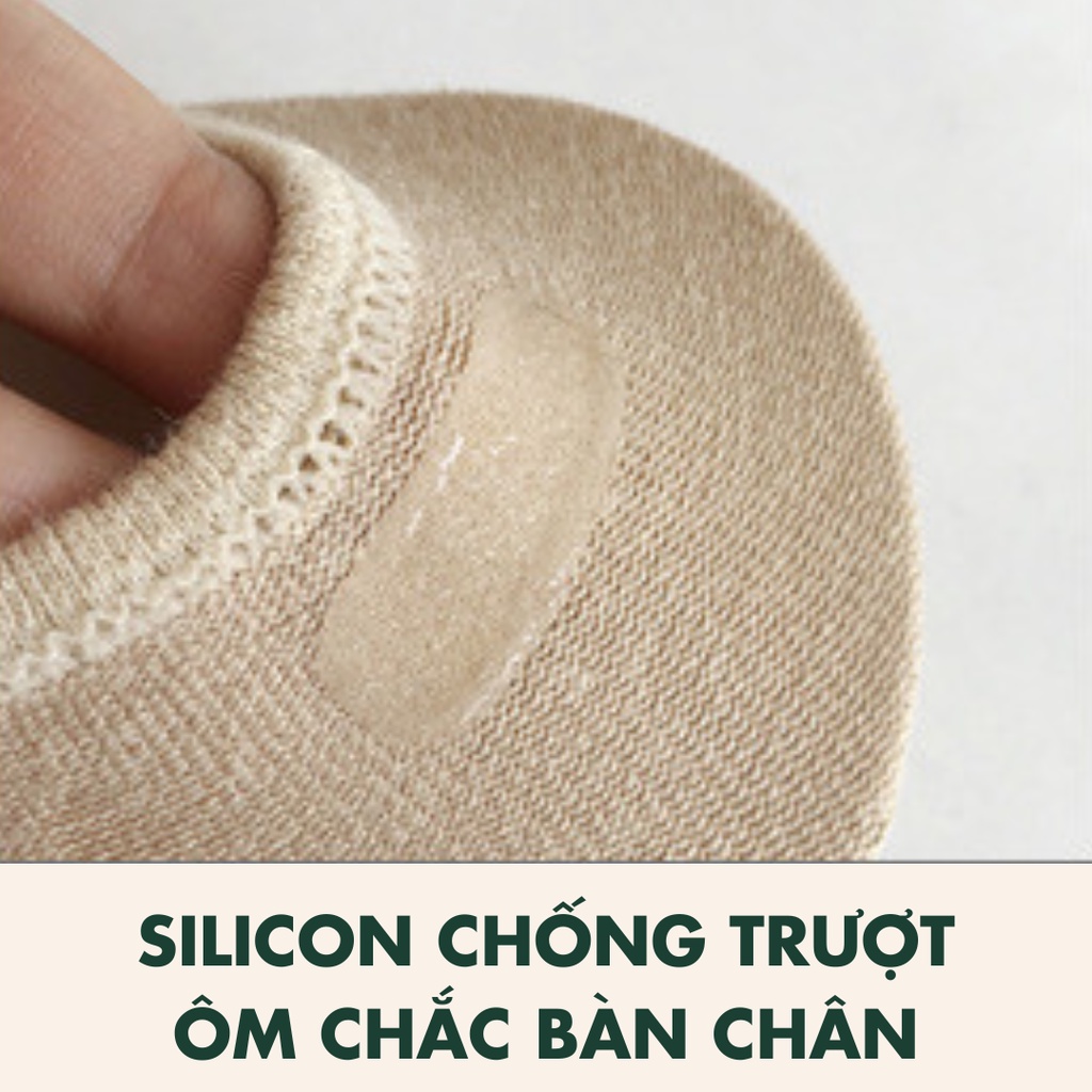 Tất đi giày lười nam nữ Có Tất chất cotton cao cấp thông thoáng thấm hút mồ hôi_HALORAINBOW