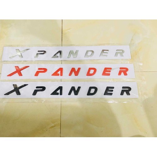 Chữ dán logo nổi XPANDER Nhựa ABS mạ crom