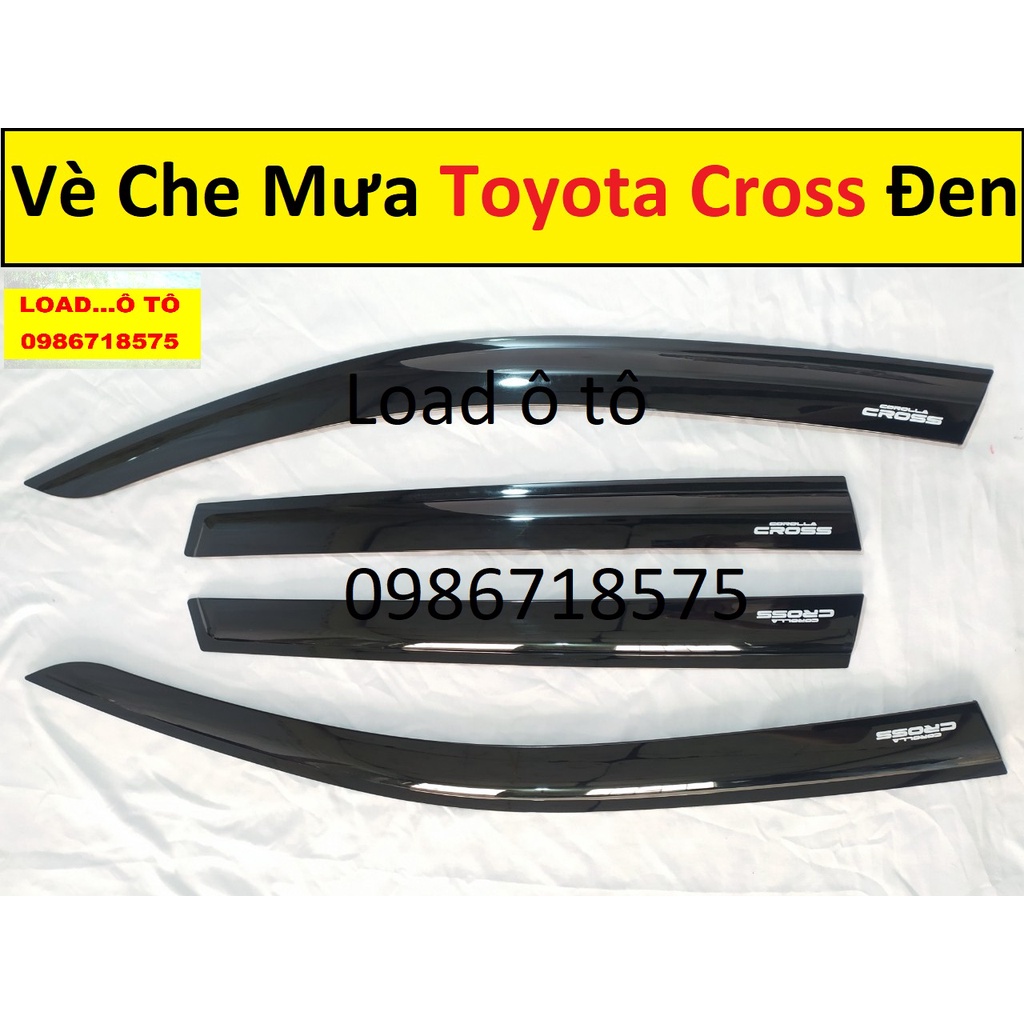 Vè Che Mưa, Viền Che Mưa Xe Toyota Cross 2022-2020 Màu Đen Cao Cấp Nhất Thị Trường