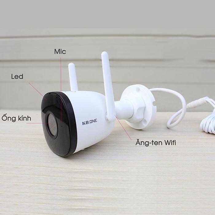 Camera wifi thân cố định ngoài trời 2MP KBONE KN-B21-D