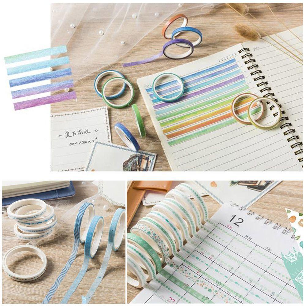 CHOOKEY Set 10 Cuộn Băng Dính Trang Trí Thời Trang