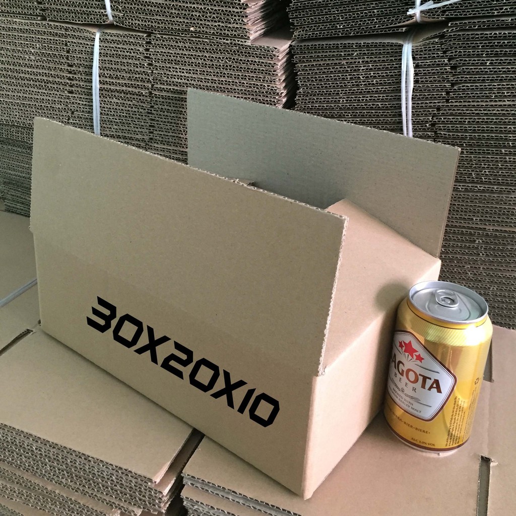 30x20x10 thùng hộp carton đóng hàng cứng cáp