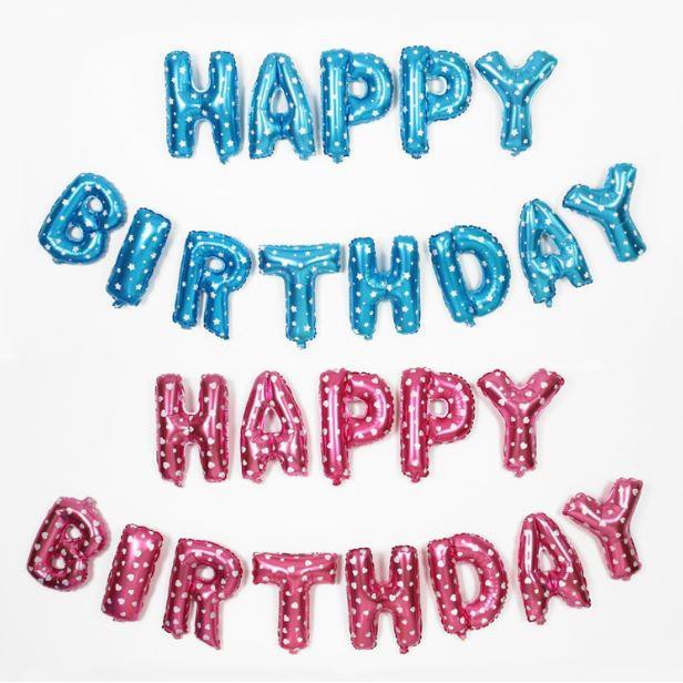 Bộ Bong Bóng Chữ HAPPY BIRTHDAY Trang Trí Sinh Nhật Nhiều Màu - Phụ Kiện Trang Trí Sinh Nhật Siêu Dễ Thương