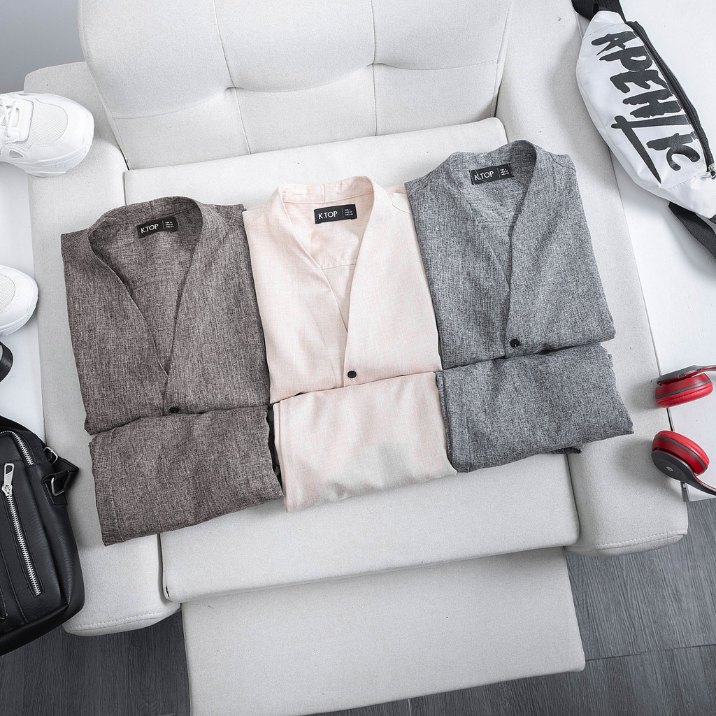 Bộ cộc hè  nam  sơ mi cổ đức KT19 vải lụa cao cấp từ chất vải đến đường may cho ae,siêu thoáng mát. | BigBuy360 - bigbuy360.vn