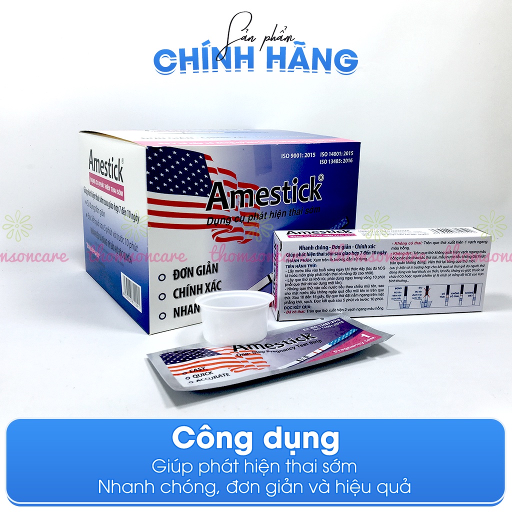 Que thử thai - giao hàng che tên, bản nhỏ, bản to 4mm và 5mm, test thử thai nhanh, chính xác