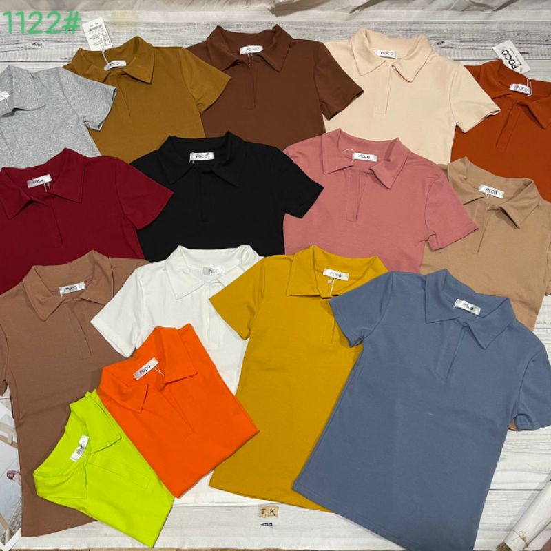 Áo thun trơn cổ bẻ