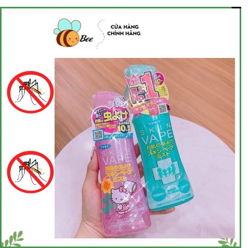 Xịt muỗi skin vape, xịt côn trùng skin vape hàng chính hãng Nhật Bản