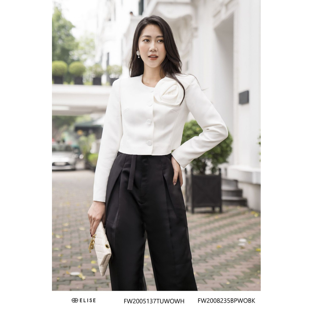 Quần đen thiết kế đai cạp Elise | BigBuy360 - bigbuy360.vn