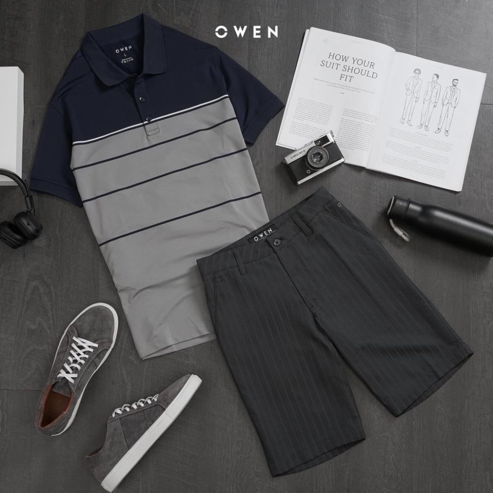 Sale Chính Hãng OWEN - Áo polo cộc tay Owen màu XÁM NAVY - Áo thun có cổ nam 20190 hot 🌺 neww * ! %