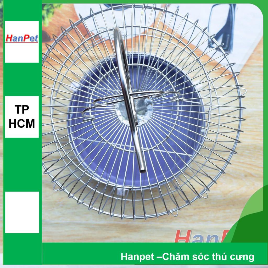 HCM-Lồng Cu gáy Chất liệu 100% inox không gỉ sét (Hanpet long chim inox) tặng áo lồng và máng ăn/