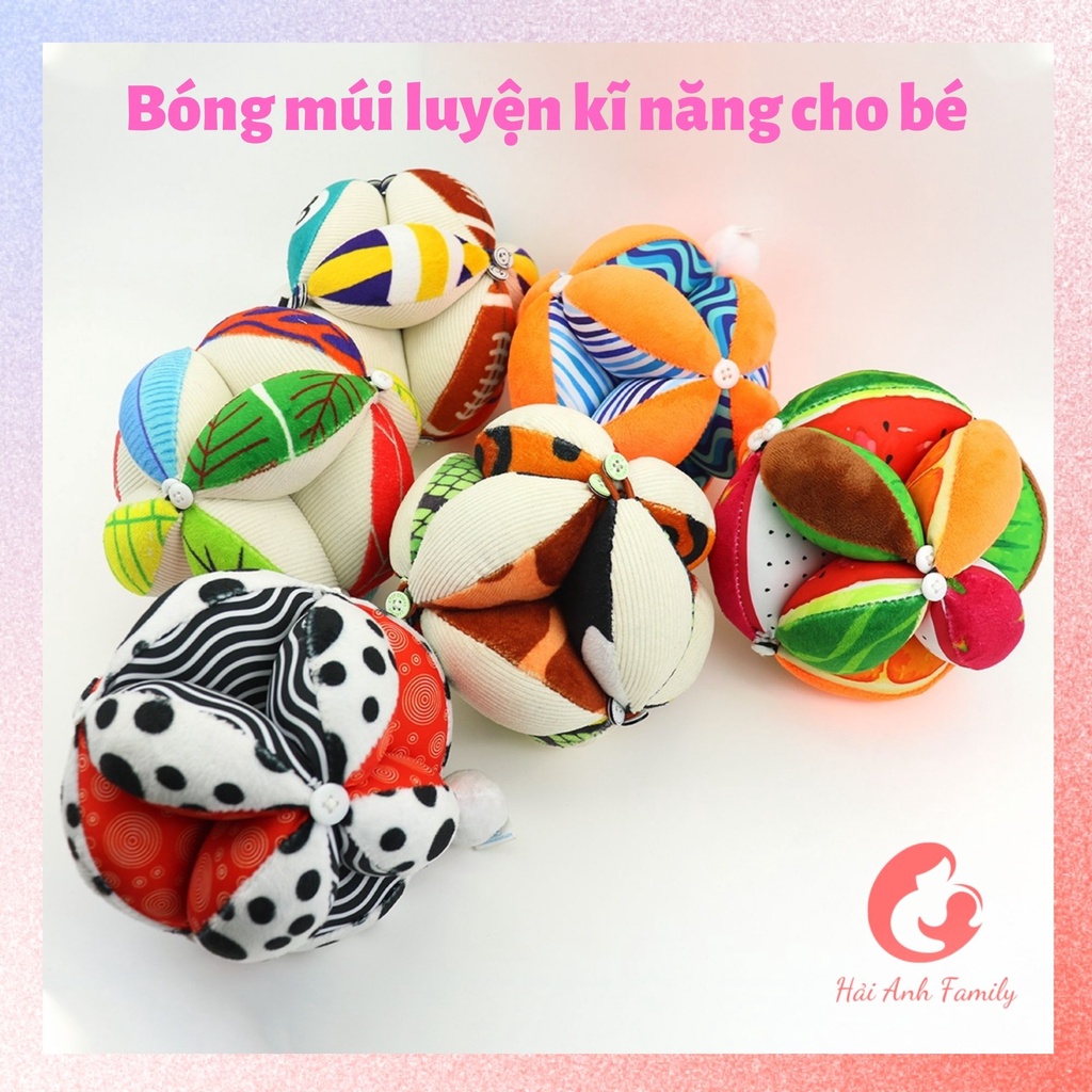 Bóng múi Montessori PiPoVietnam cho trẻ sơ sinh hỗ trợ luyện chân, phát triển khả năng vận động và thị giác