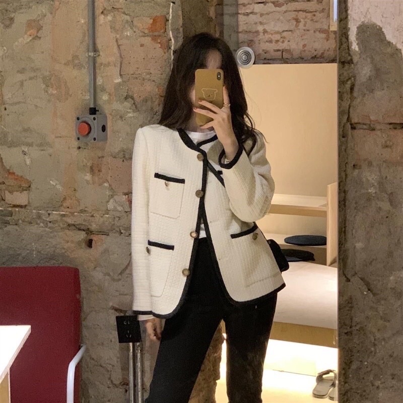 Áo dạ tweed tiểu thư Quảng Châu 2022