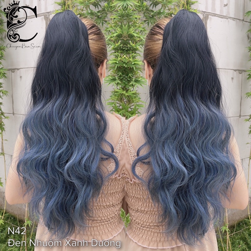 Tóc giả ngoặm ❤️freeship 50k❤️ tóc giả ngoặm xù kẹp omber 3 màu y ảnh