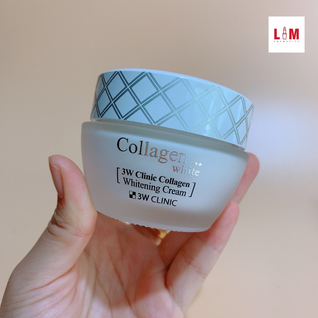 Kem dưỡng trắng da mặt tinh chất Collagen 3W Clinic Collagen Whitening Cream 60ml [Chính Hãng]