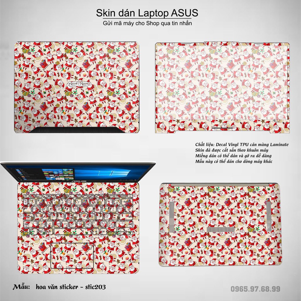 Skin dán Laptop Asus in hình Hoa văn sticker _nhiều mẫu 33 (inbox mã máy cho Shop)