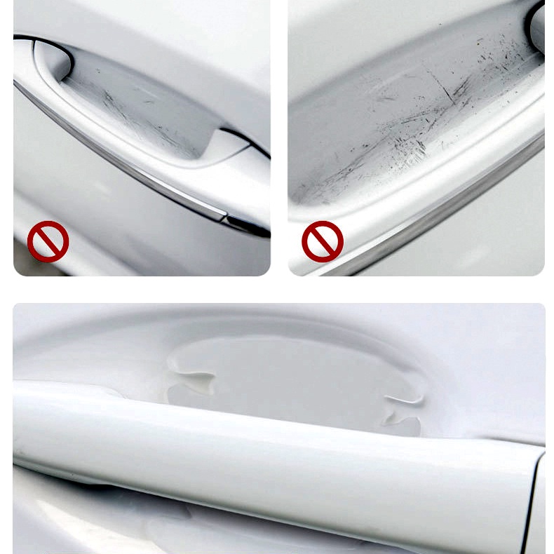 Bộ 04 Miếng Dán Chống Xước Hõm Tay Nắm Cửa Xe Ô Tô Cao Cấp bảo vệ hõm cửa tránh chầy xước cho ô tô xe hơi