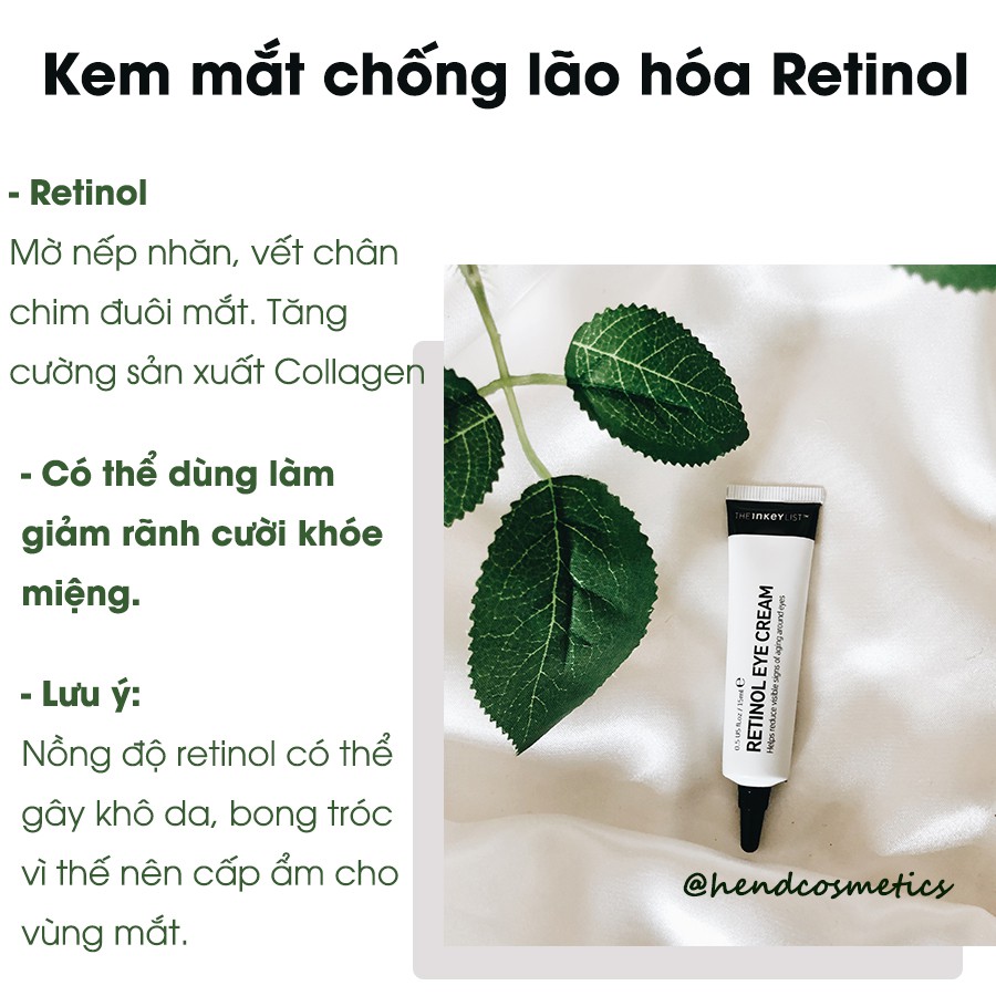 Kem mắt chống lão hoá Retinol Eye Cream - THE INKEY LIST