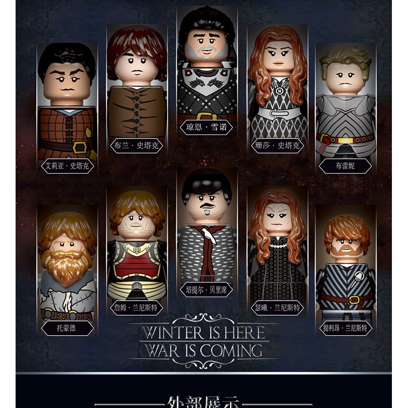 Đồ chơi Lắp ghép Mô hình  Drama Game of Thrones Winterfell Castle dragon MOC-39717 Figures Model K101