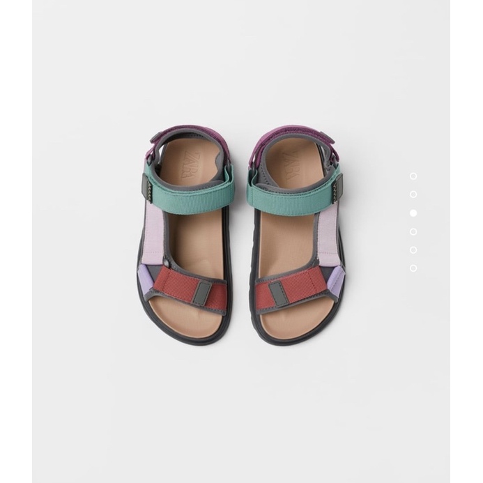 Sandal Zara phối quai sắc màu size 29 - 35