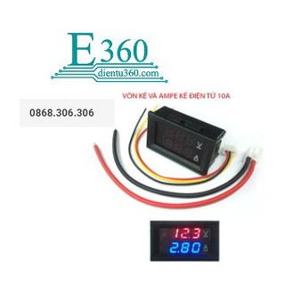 Vôn kế điện tử dc 100v-10a đo dòng và áp