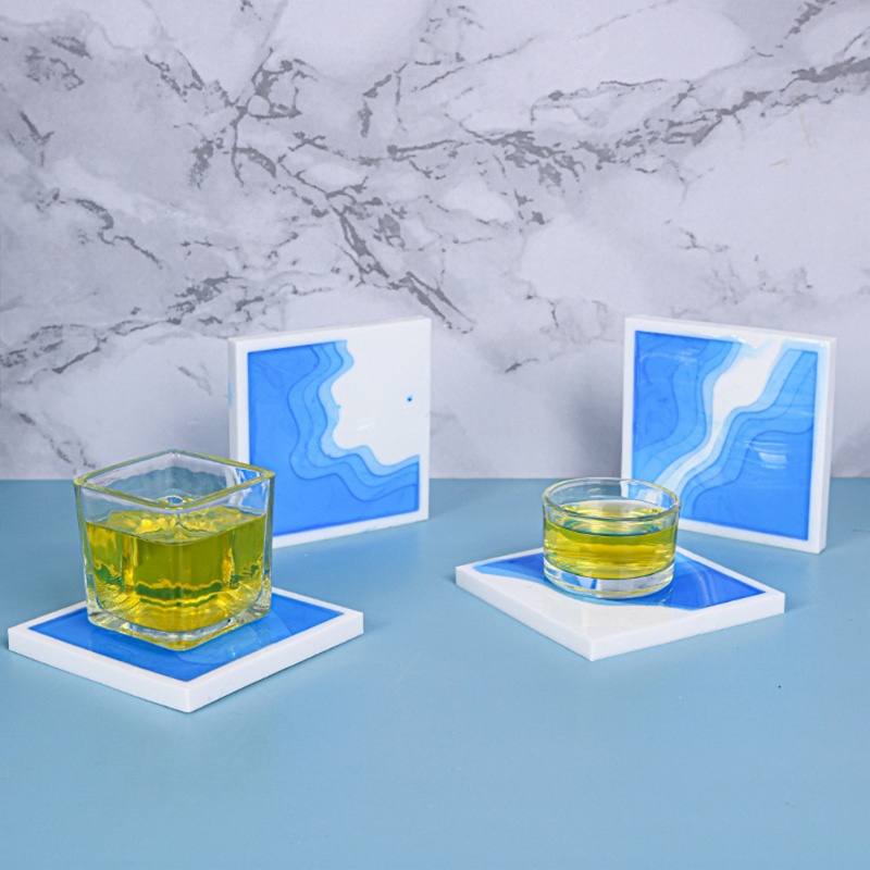 Khuôn silicone làm trang sức hình hòn đảo hình vuông DIY