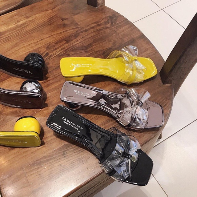 Dép nơ quai trong viền màu