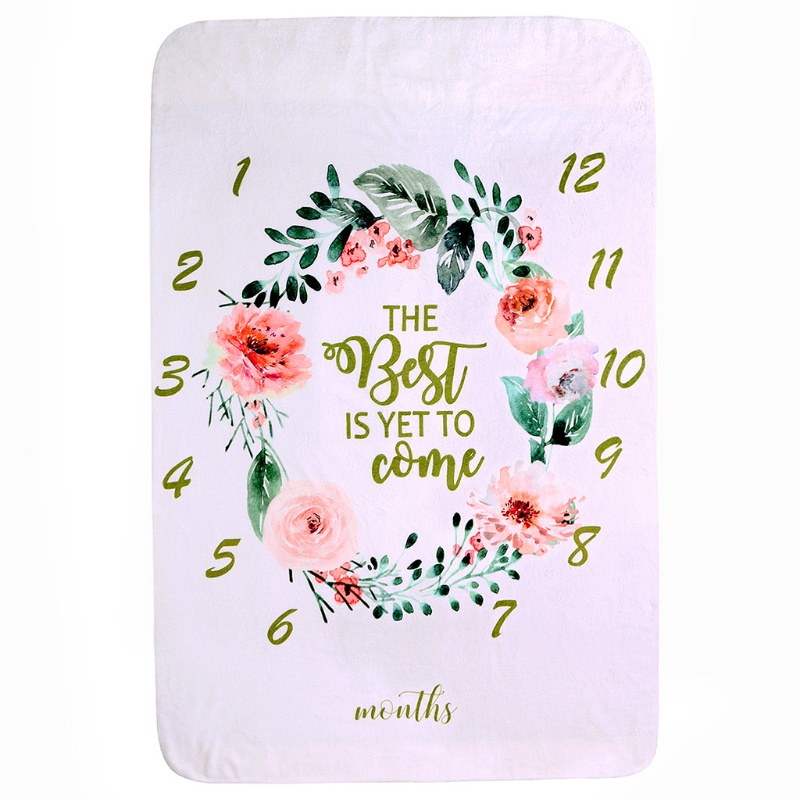 1 Set Chăn Đánh Dấu Cột Mốc Phát Triển Theo Tháng Làm Phụ Kiện Chụp Ảnh Cho Bé Sơ Sinh