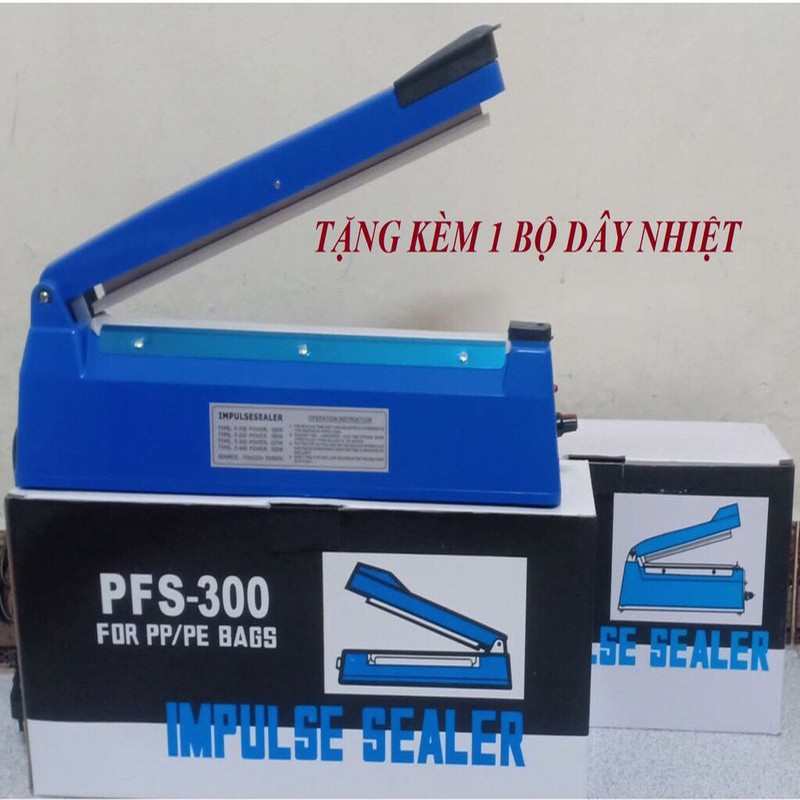 Máy hàn miệng túi dập tay 30cm PFS 300 - Tặng kèm dây hàn nhiệt
