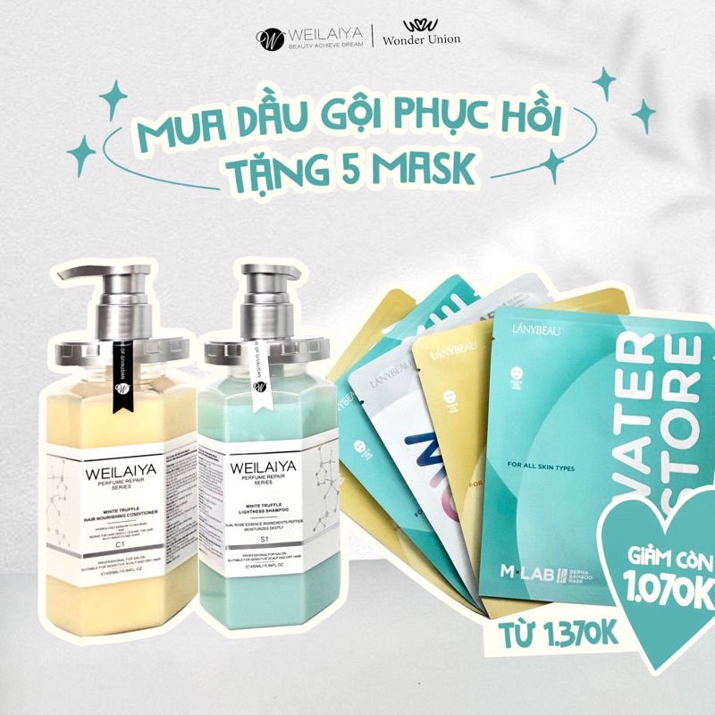 Bộ Dầu Gội Phục Hồi Chiết Xuất Từ Nấm Truffle Weilaiya - Hàng Chính Hãng