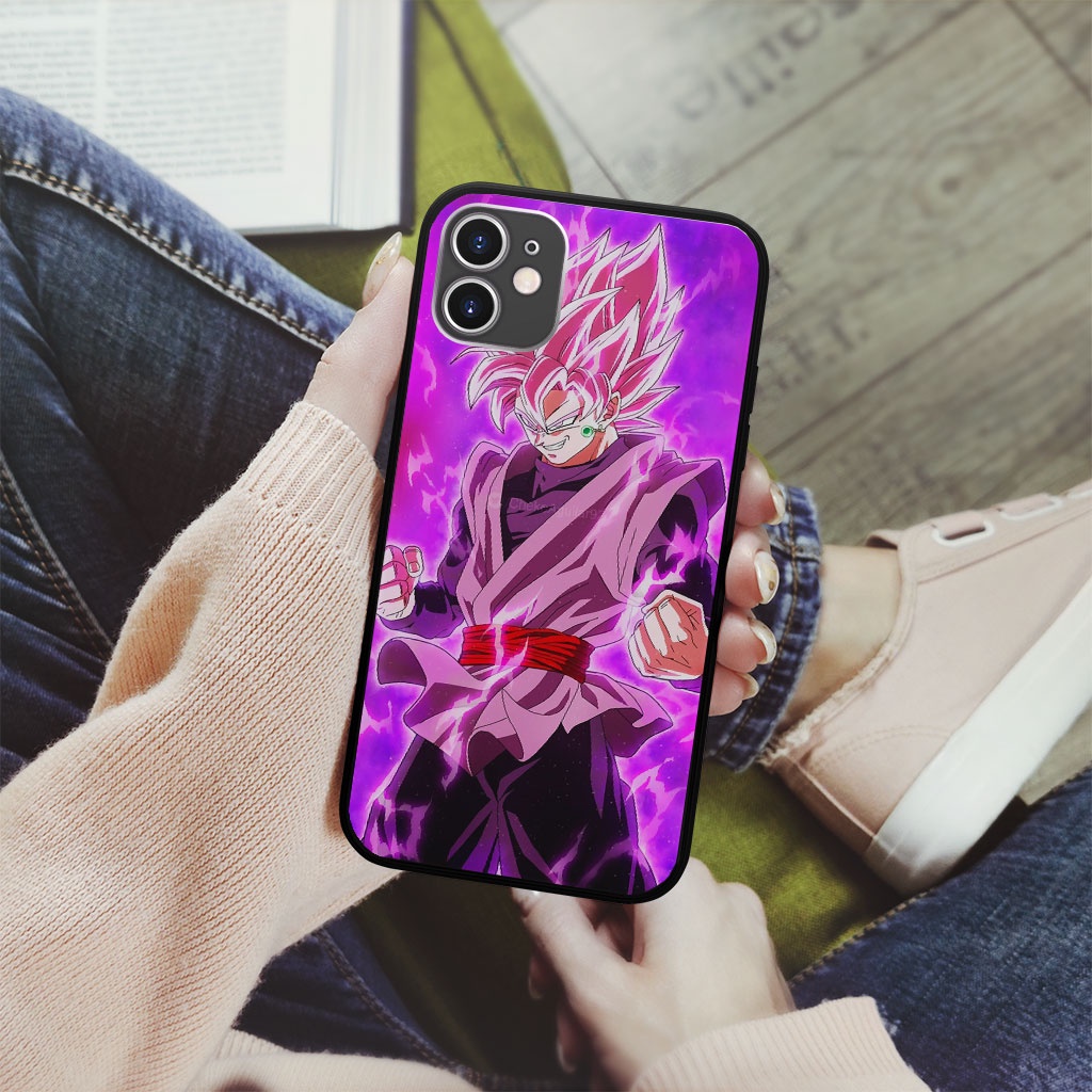 Ốp điện thoại Black Goku Super Saiyan  vận công hiển thánh dành cho Iphone 6 7 8 Plus 11 12 13 PRO MINI GOKPOD00063