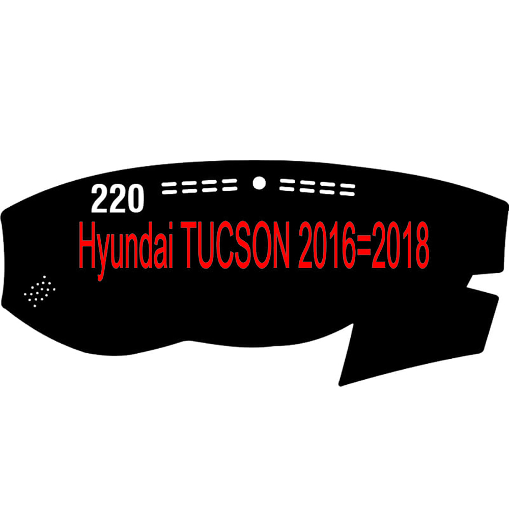 Thảm Taplo xe Hyundai Tucson từ năm 2016 đến 2020 chất liệu Nhung lông cừu hoặc Da Carbon