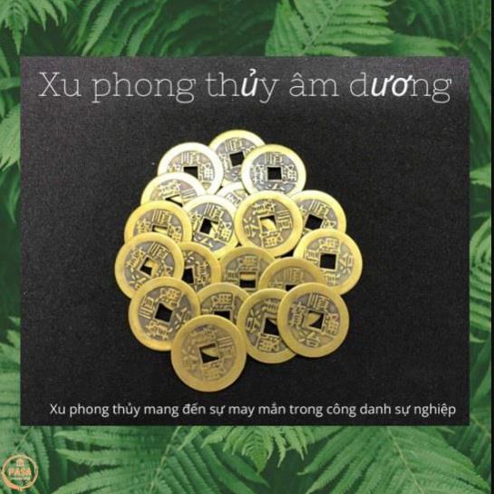COMBO 30 Đồng Xu Cổ Phong Thủy Âm Dương Bằng Đồng