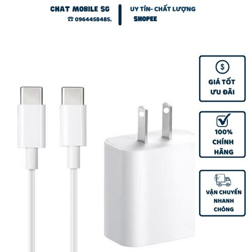 Bộ Sạc PD ( Power Delivery ) 20w Hỗ Trợ Sạc Nhanh Các Dòng Android Đủ Mẫu / Iphone từ 8 - 13Pro Max
