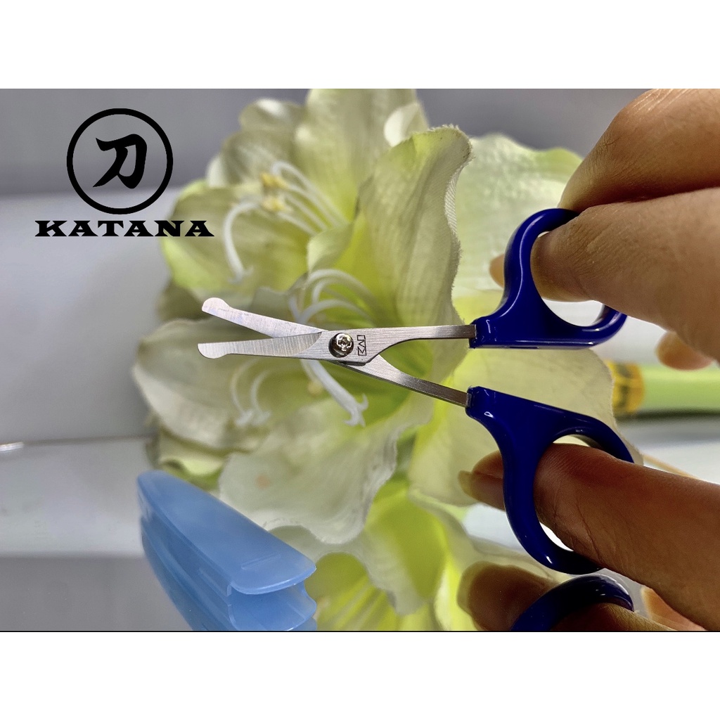 Kéo cắt lông mũi Nhật KAI HL0453  lưỡi tròn an toàn - BH 12 tháng 1 ĐỔI 1