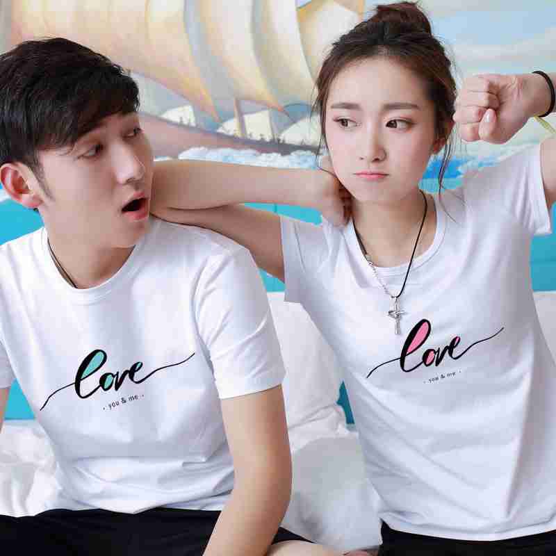Áo Cặp love xanh hồng