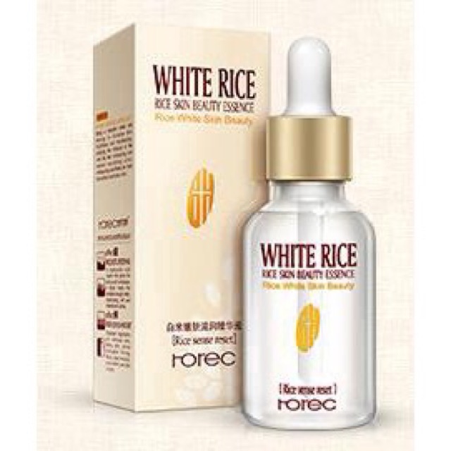 Serum dưỡng trắng da tinh chất se khít lỗ chân lông mờ thâm chiết suất gạo rorec hàng nội địa trung