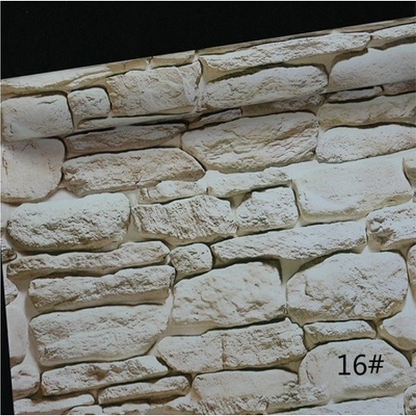 Nhãn dán tường họa tiết giả viên gạch 3D