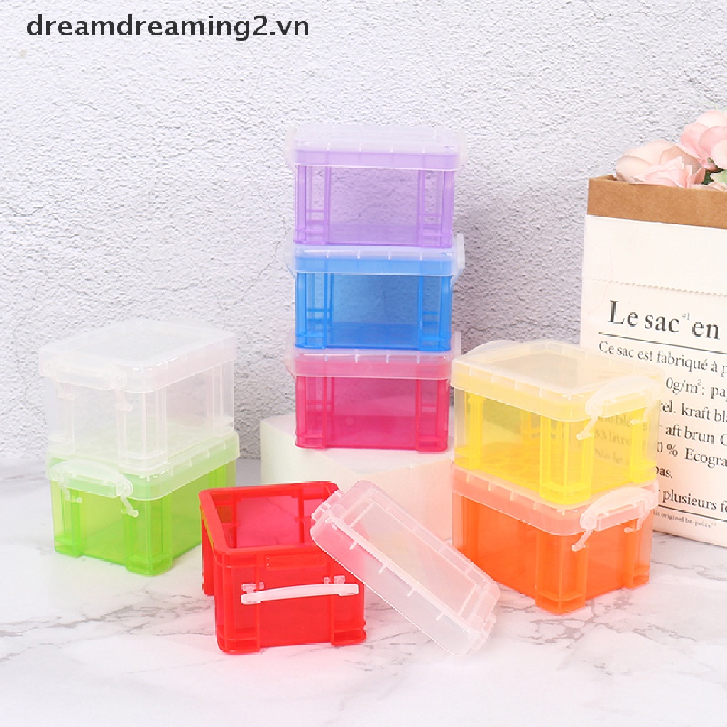 Bộ 2 Hộp Nhựa mini Đựng Đồ Chơi Dễ Thương Cho Búp Bê