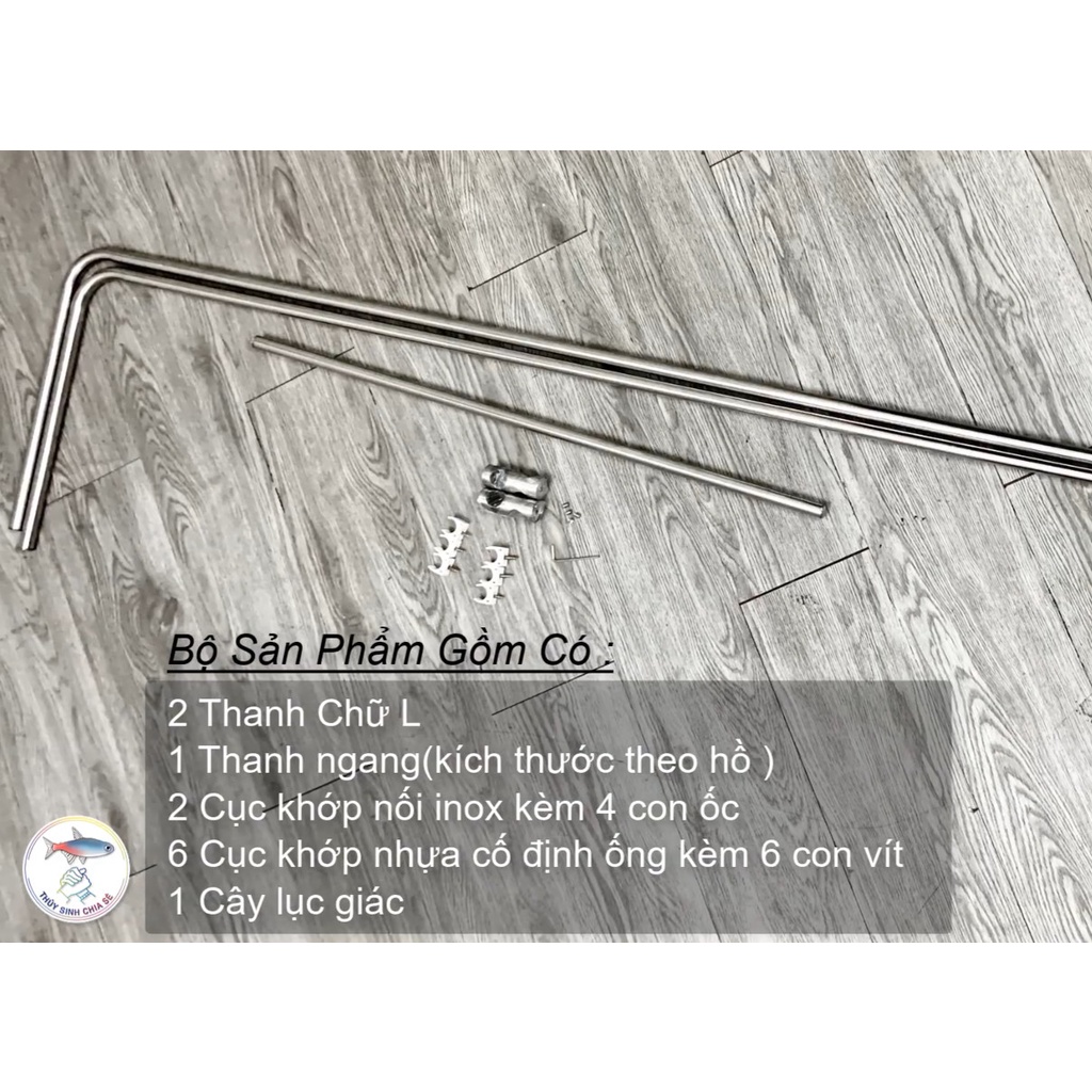 Khung inox treo đèn thủy sinh JIM LED