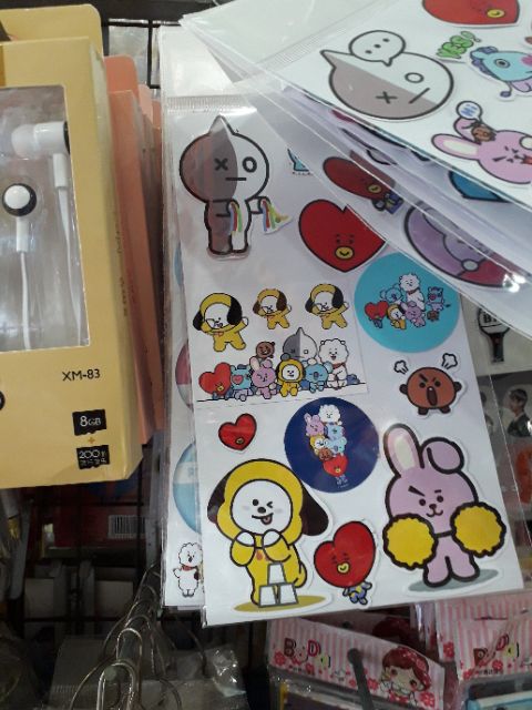 Sticker/ Hình dán nhóm nhạc BTS &amp; BT21 (nhiều mẫu khác nhau)