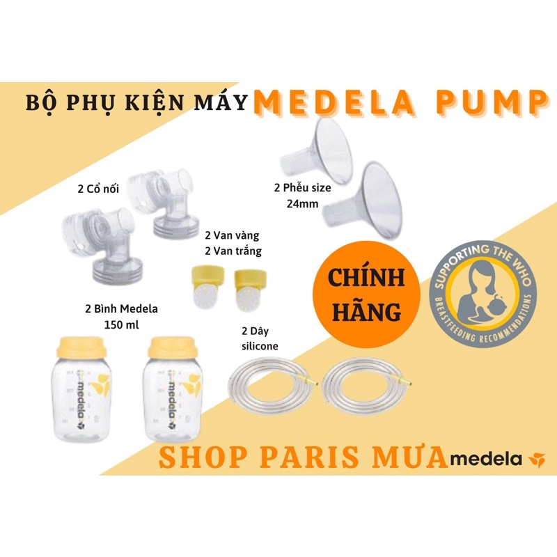 Phụ kiện máy hút sữa Medela pump chính hãng có bill