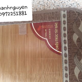 chiếu tăm trúc nan mộc đế lụa cao cấp