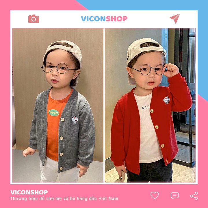 Áo Cardigan Cho Bé Từ 1 Đến 6 Tuổi Chất Len Cổ Chữ V Đáng Yêu