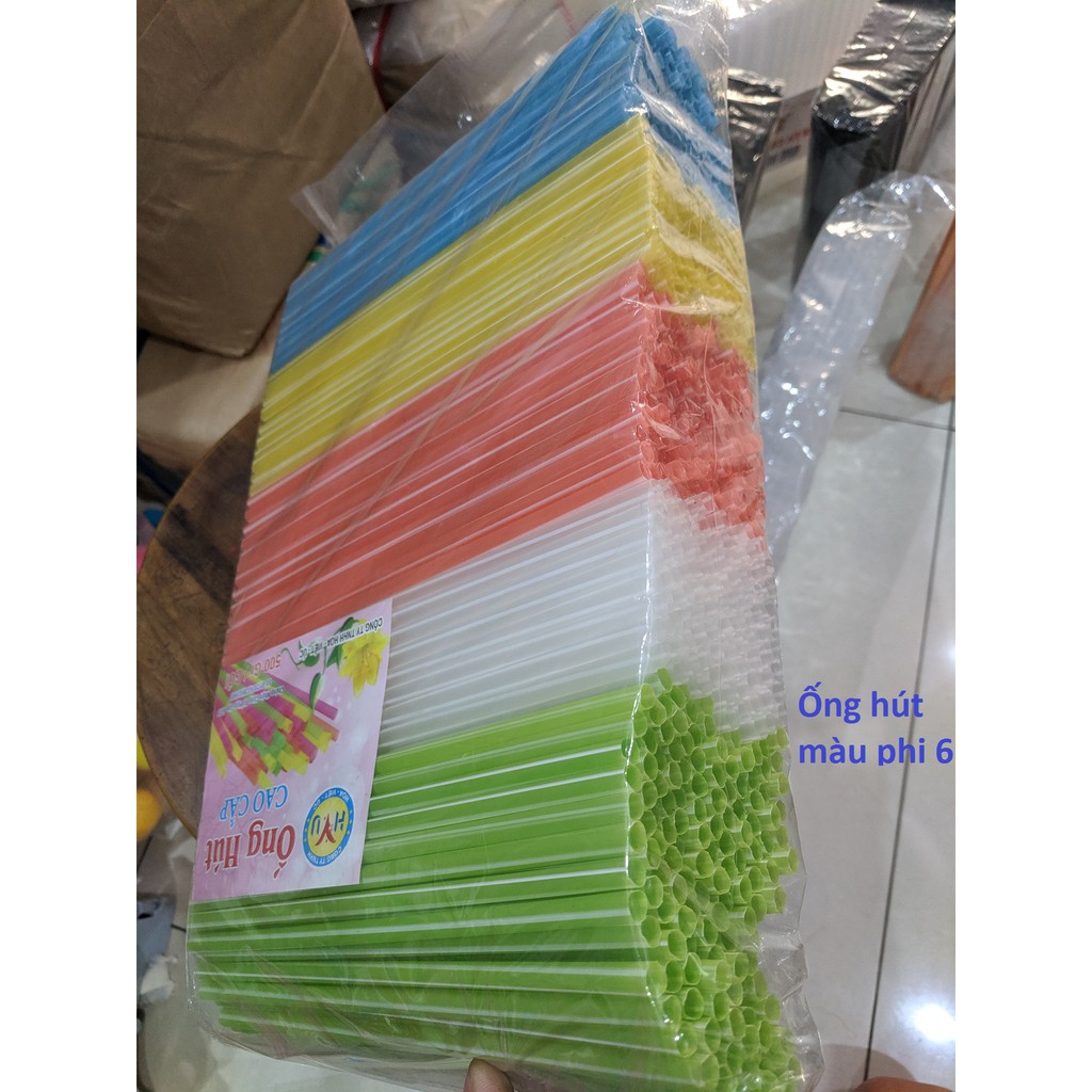 Ống hút nhiều màu phi 6 - 8 [ gói 500g ]